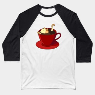 Marshmallow Cat Baseball T-Shirt